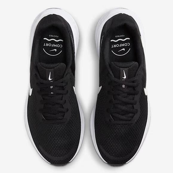 Nike Revolution 7 Women’s FB2208-003 Black/White NEW - Size 11.5 - Picture 2 of 5